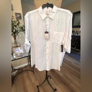 Tasso Elba Island White Men's Shirt size XL NWT